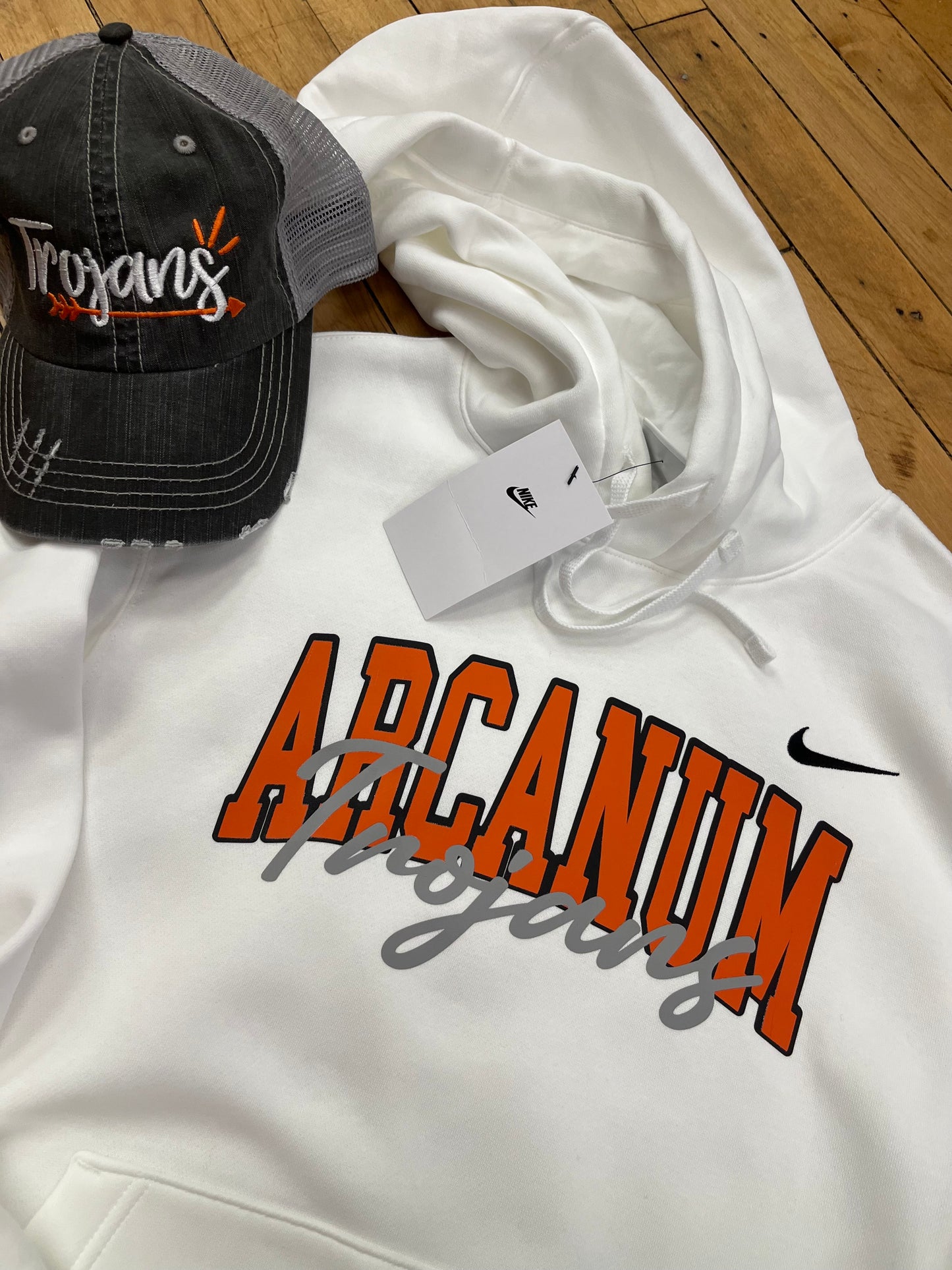 White Nike School Spirit Hoodie