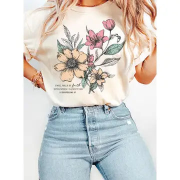 I Will Walk By Faith Graphic Tee