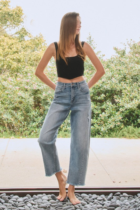 Super High Rise Barrel Leg Jeans