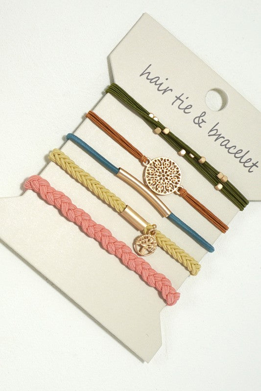 Boho Dual Function Hair Tie Bracelet