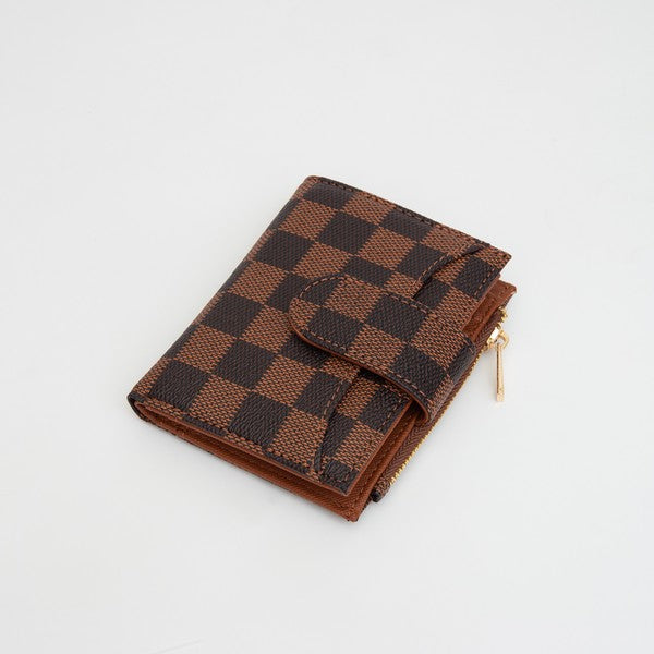 Checker Print Wallet