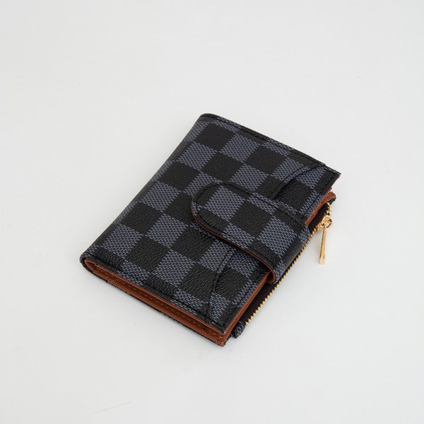 Checker Print Wallet