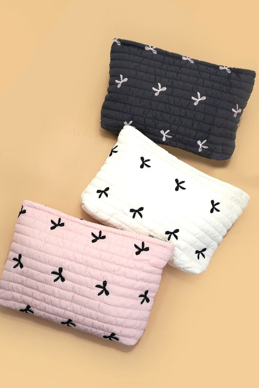 Quilted Puffy Makeup Pouch