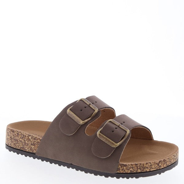 Double Buckle Birk Dupe Sandal