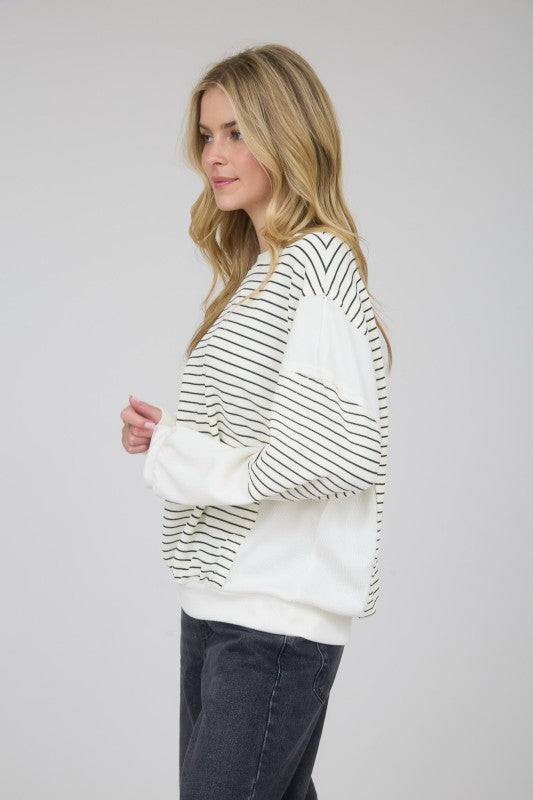 Patchwork Contrast Top