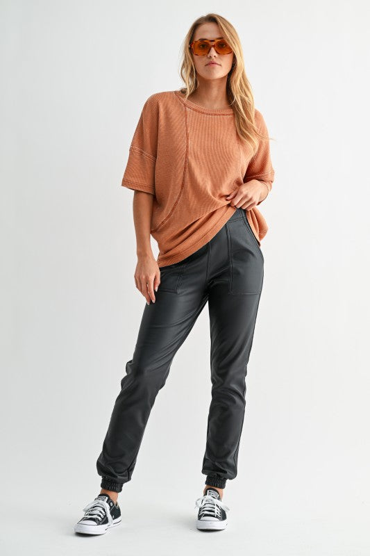 Mineral Wash Waffle Top