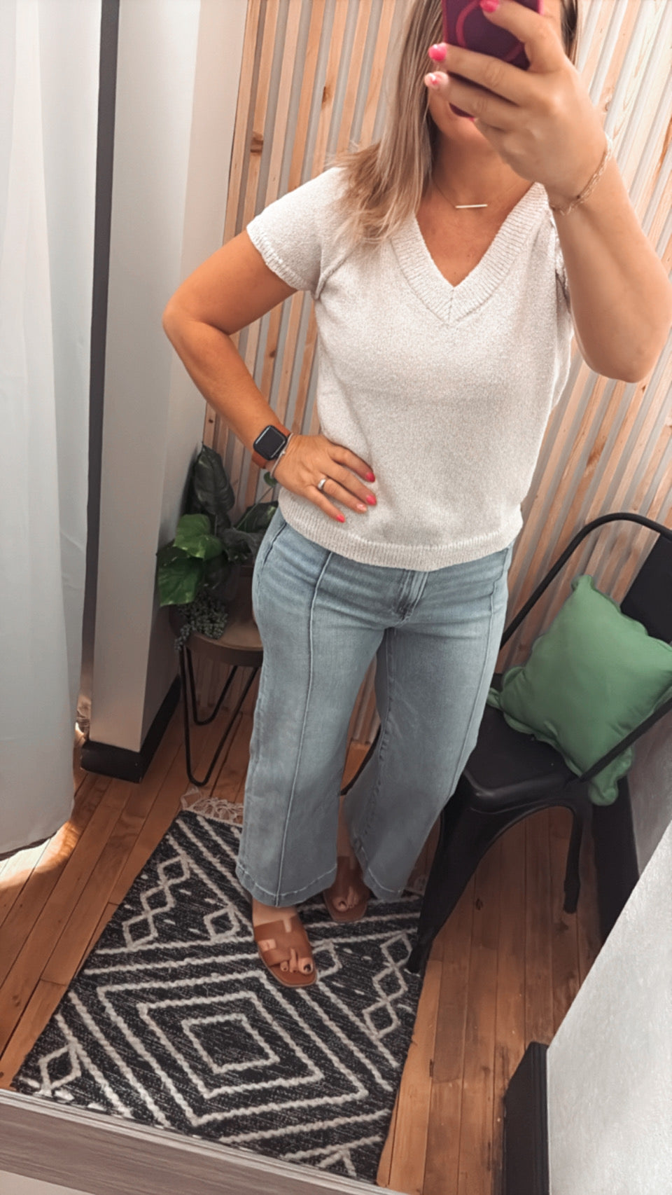 Vneck Ivory Sweater