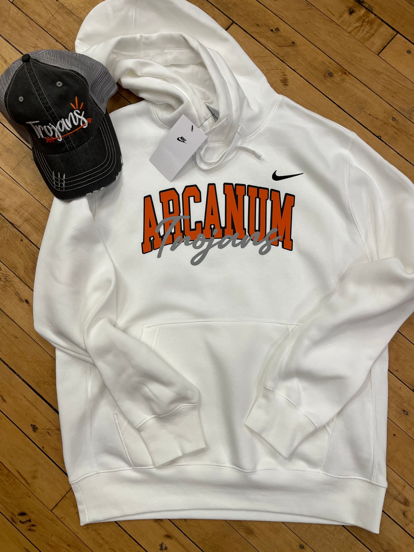 White Nike School Spirit Hoodie