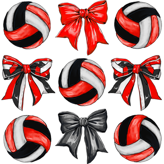 Coquette Volleyball Bow Tee