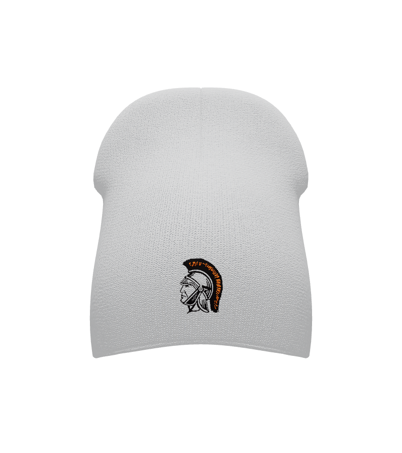 White Trojan Head Beanie