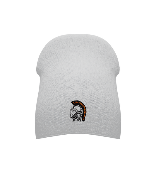 White Trojan Head Beanie