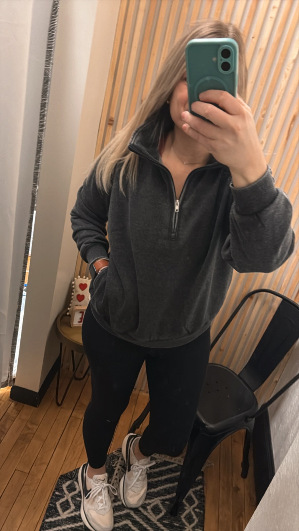 Burn Out Fleece Half Zip