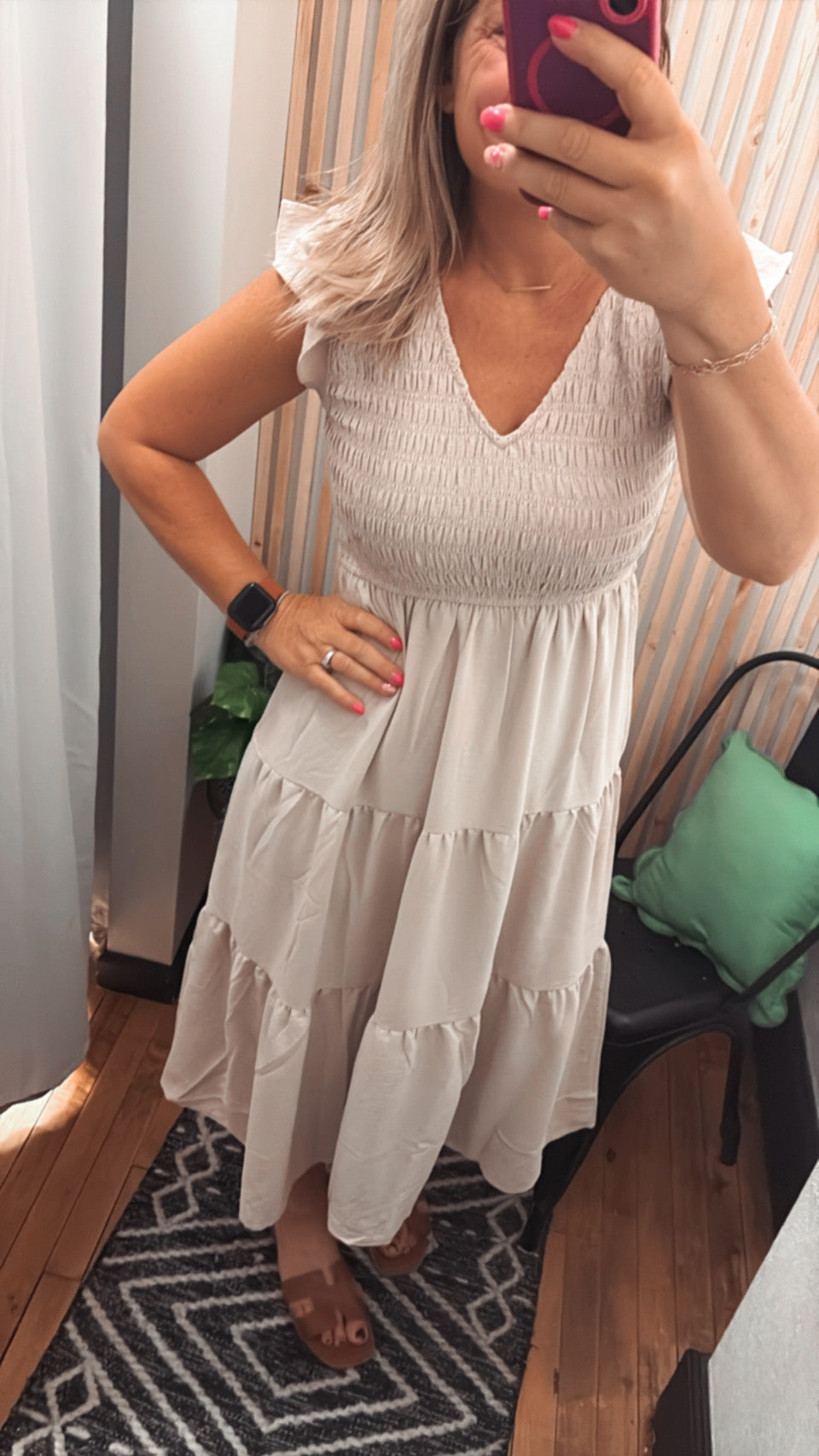 Flutter Sleeve Maxi Dress
