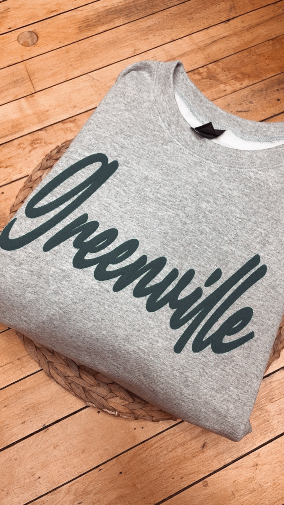 Greenville Script Puff Spiritwear Sweatshirt