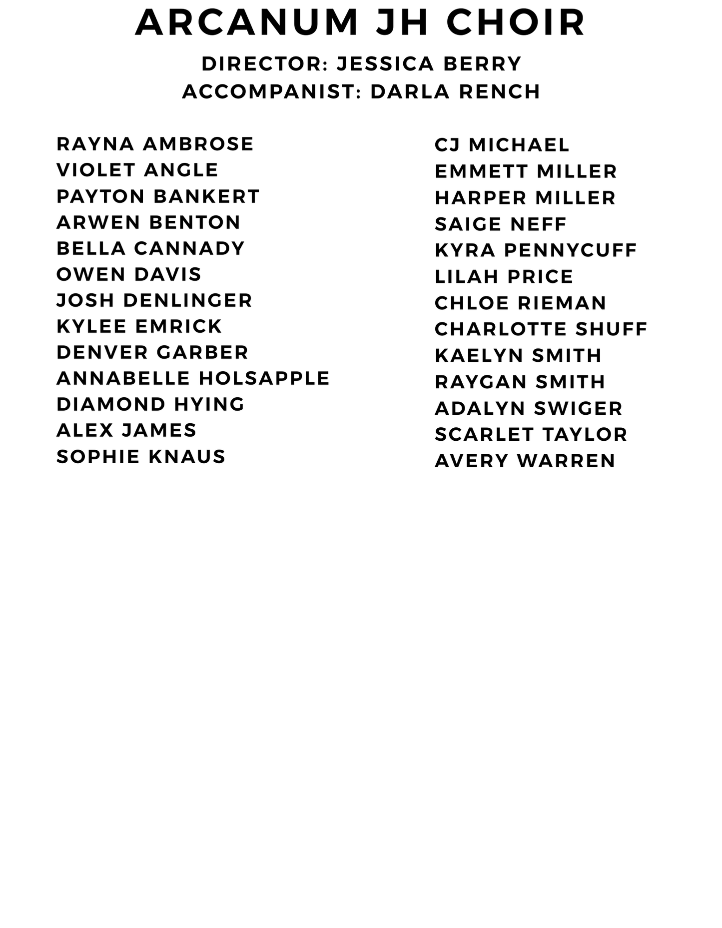 Arcanum Choir Shirt 2026