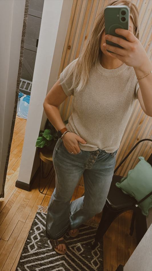 Sweater Bat Wing Top