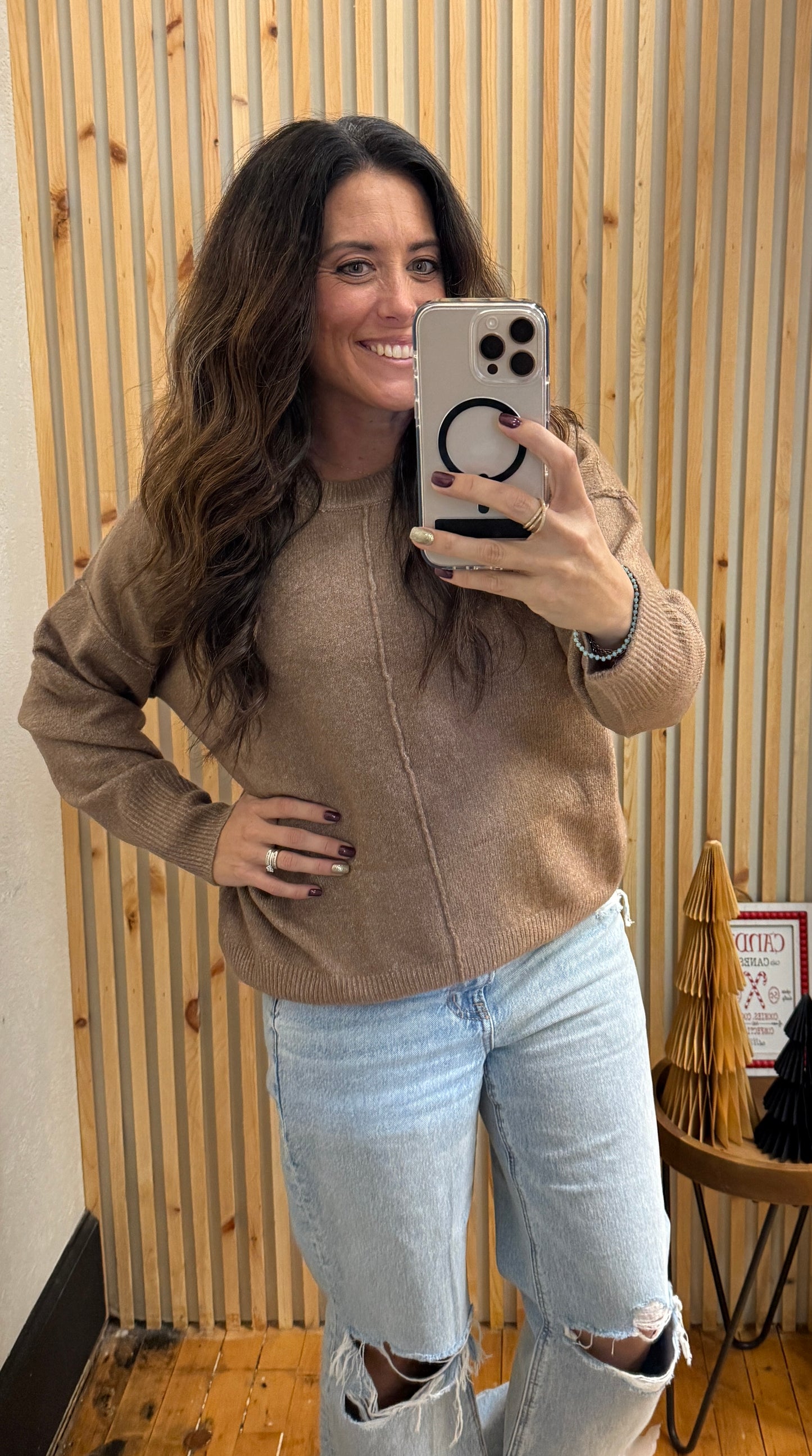 Front Seam Sweater