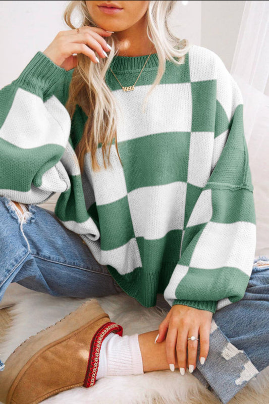 Checkered Bishop Sweater