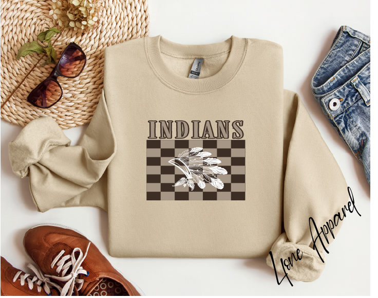 Indians Checkered Apparel