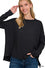 Textured Raw Edge Long Sleeve
