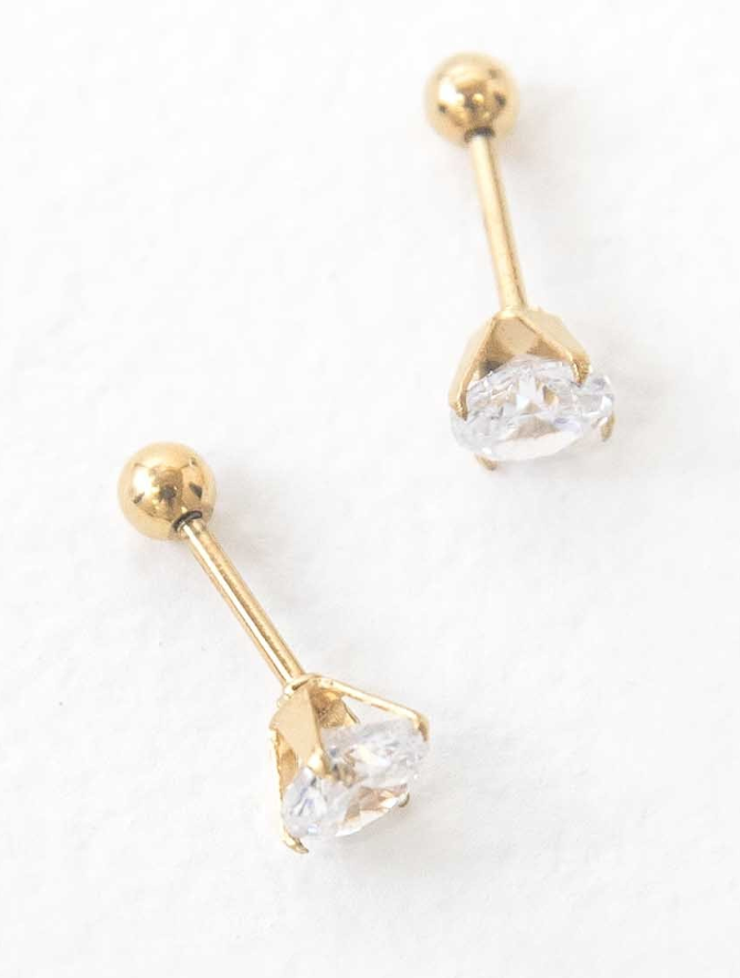 Classic Stone Stud Earring