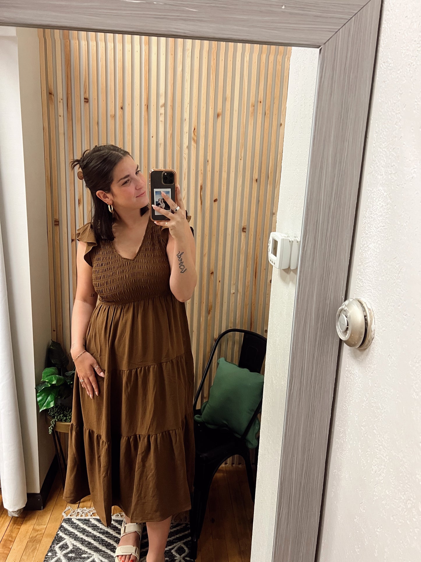 Flutter Sleeve Maxi Dress