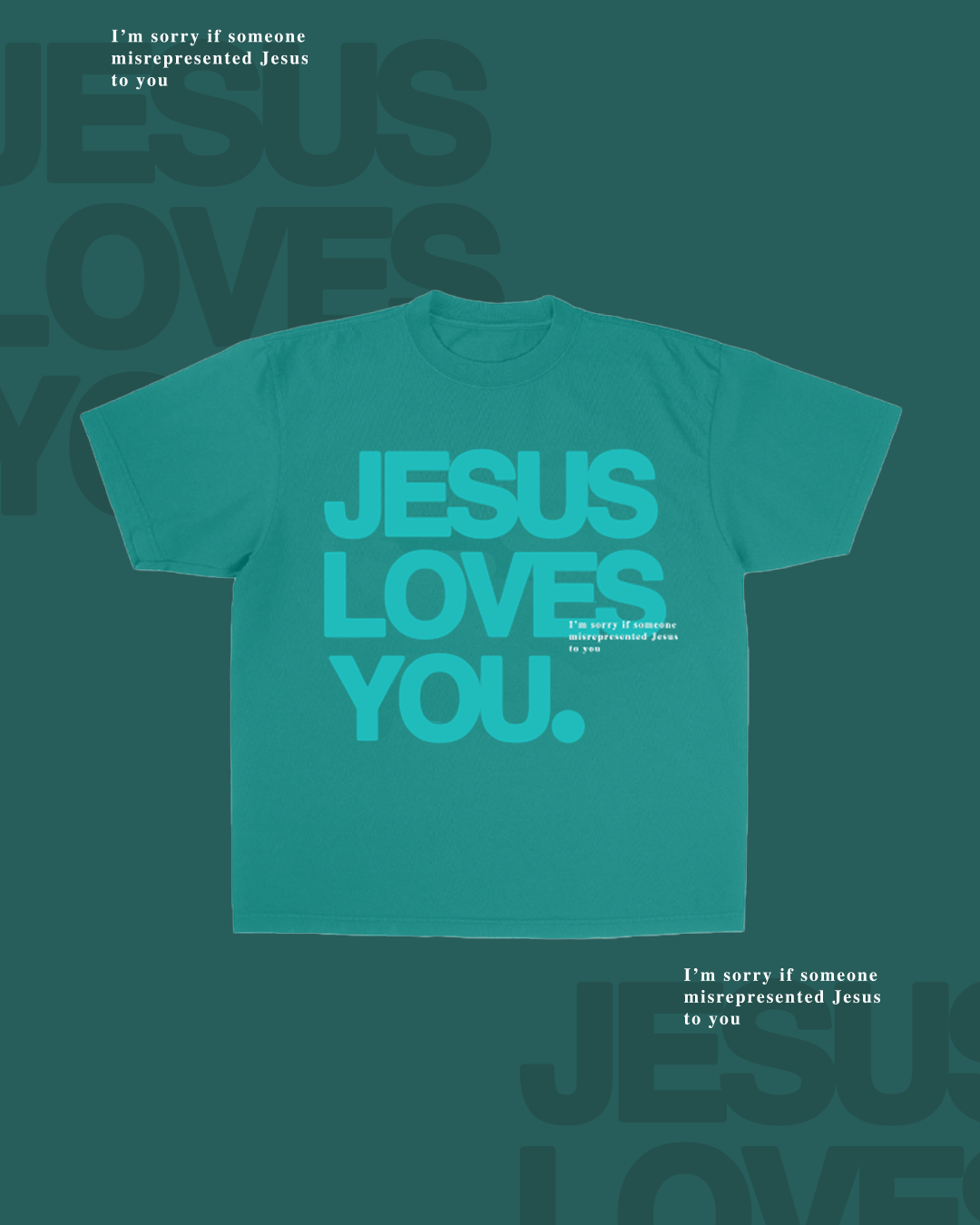 Monochrome "I'm Sorry" Jesus Tee