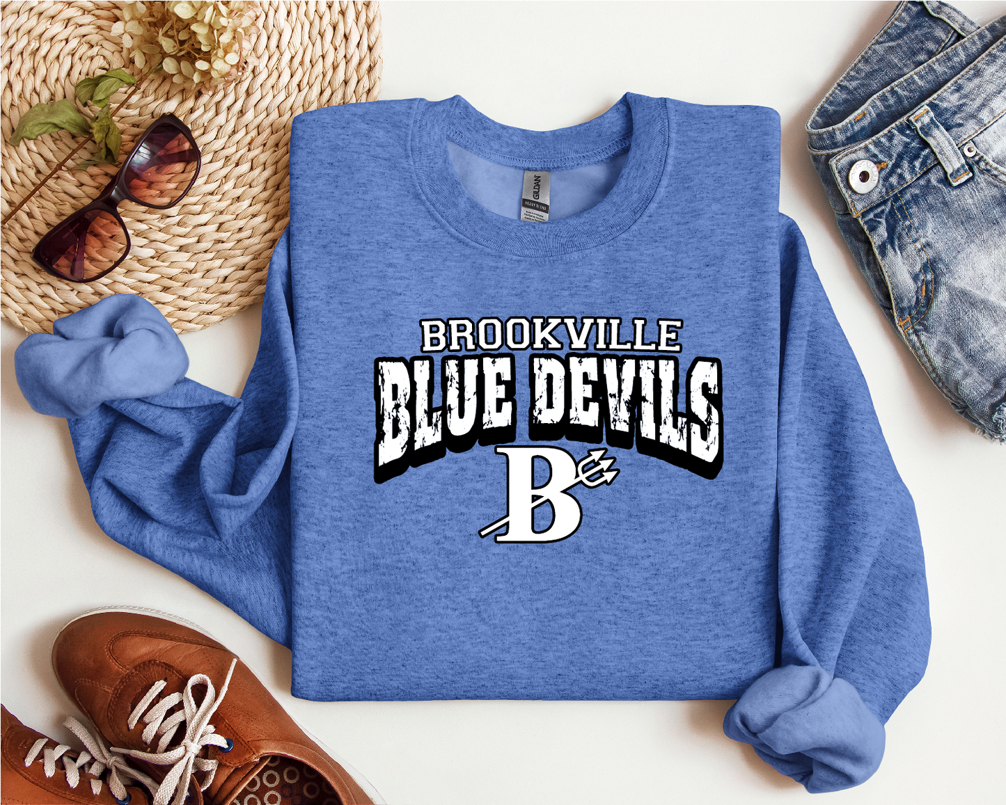 Brookville Distressed Royal Apparel