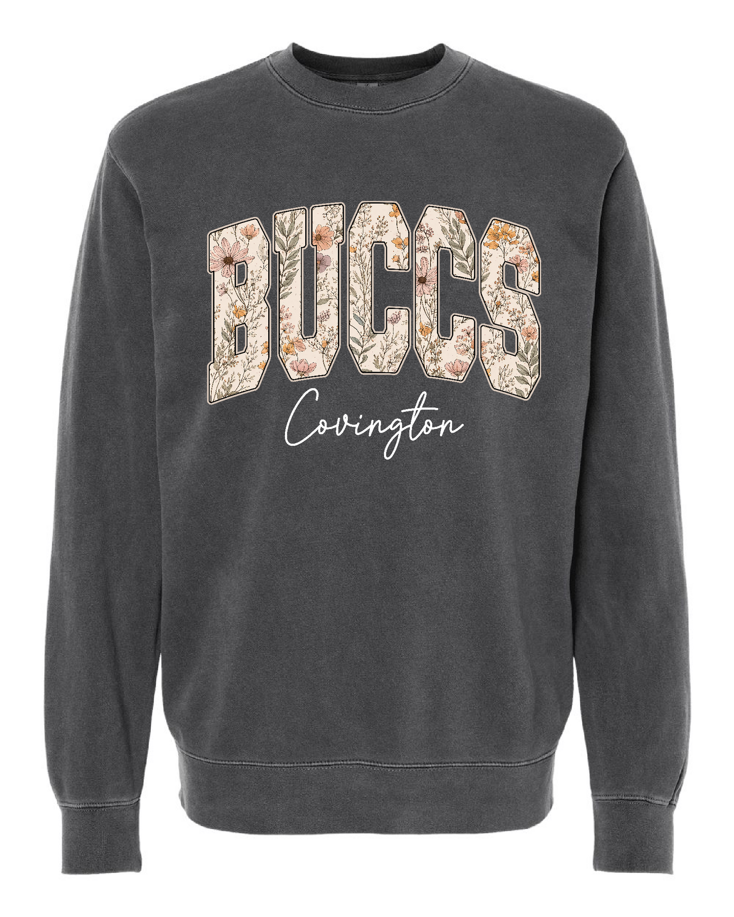 Buccs Floral Pigment Black Crew Sweatshirt