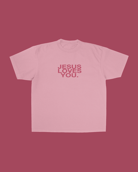 Pink Jesus Loves You Tee