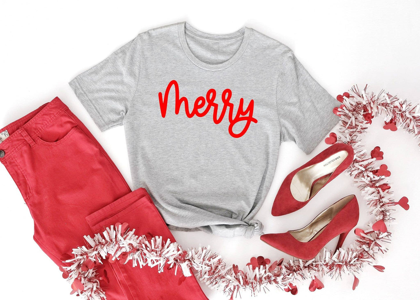 Merry Script Holiday Graphic Tee