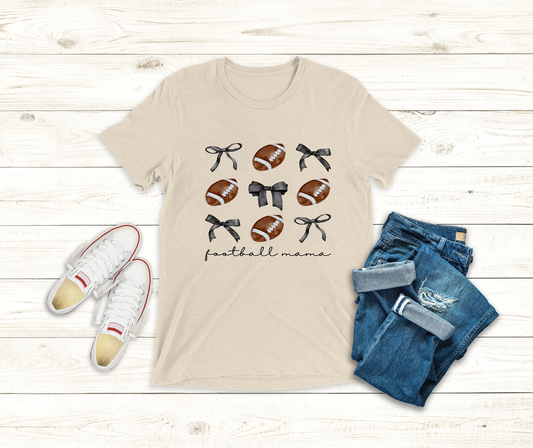Game Day Football Mama Bow Tee