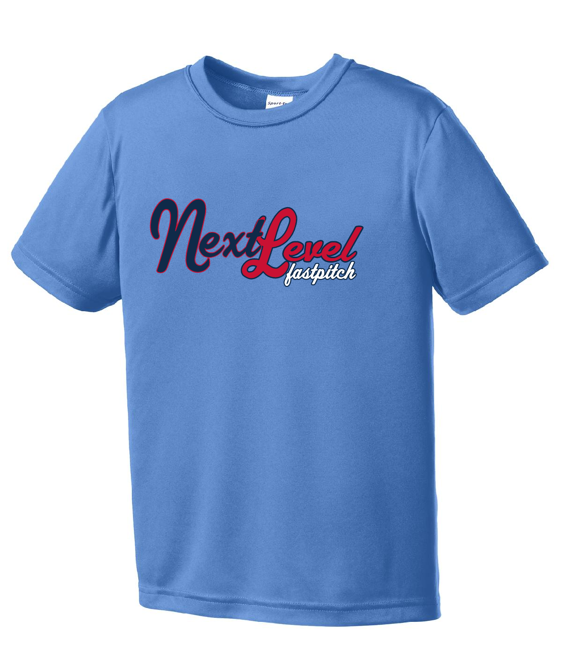 Next Level Script Columbia Blue Apparel