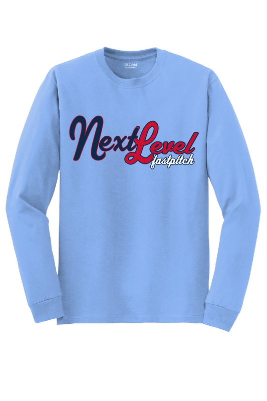 Next Level Script Columbia Blue Apparel