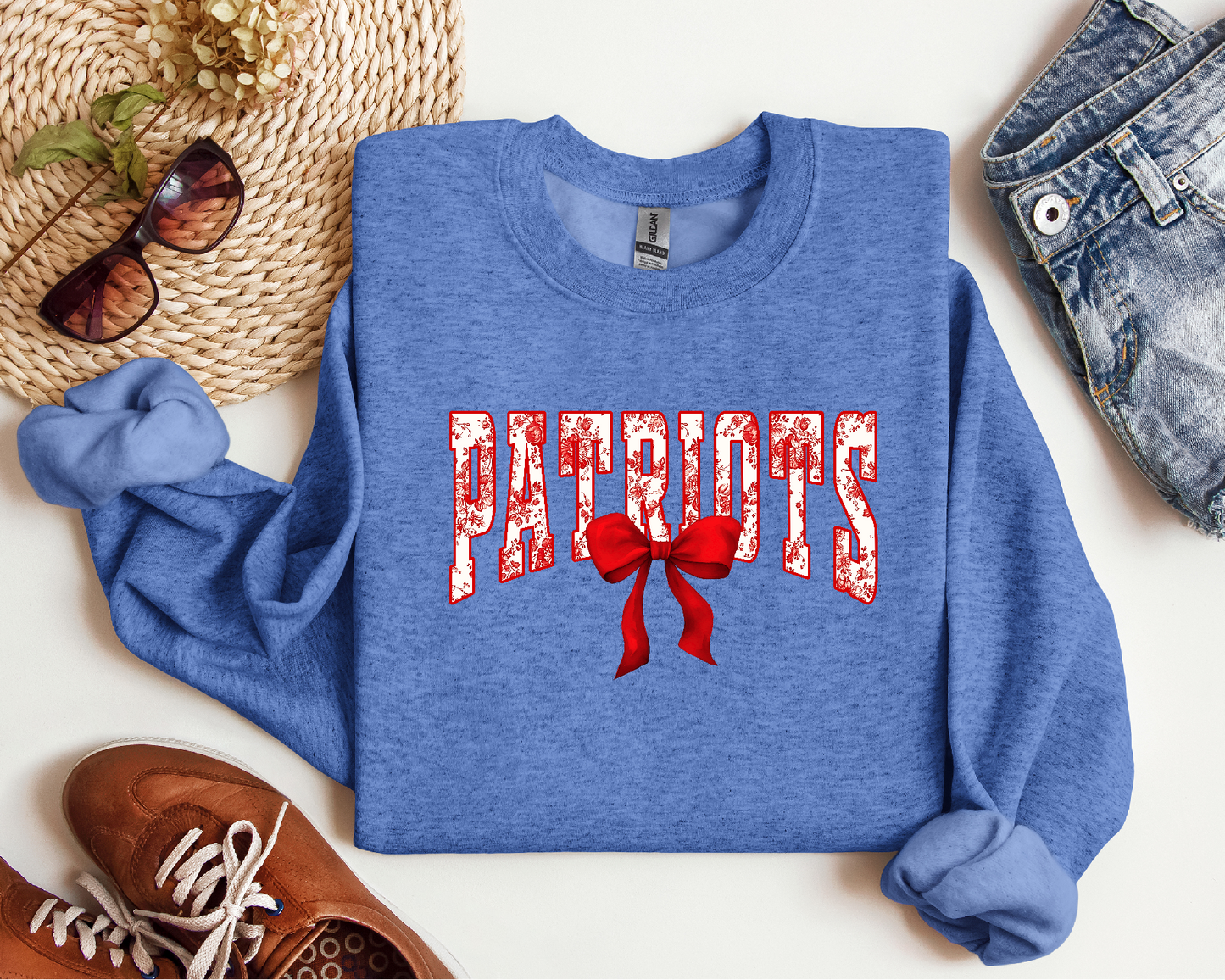 Patriots Floral Bow Apparel