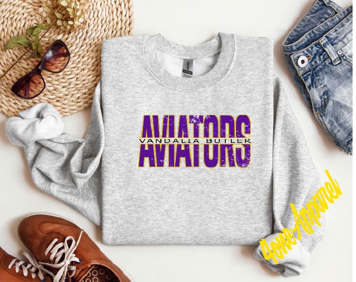 Vandalia Aviators Distressed Collegiate