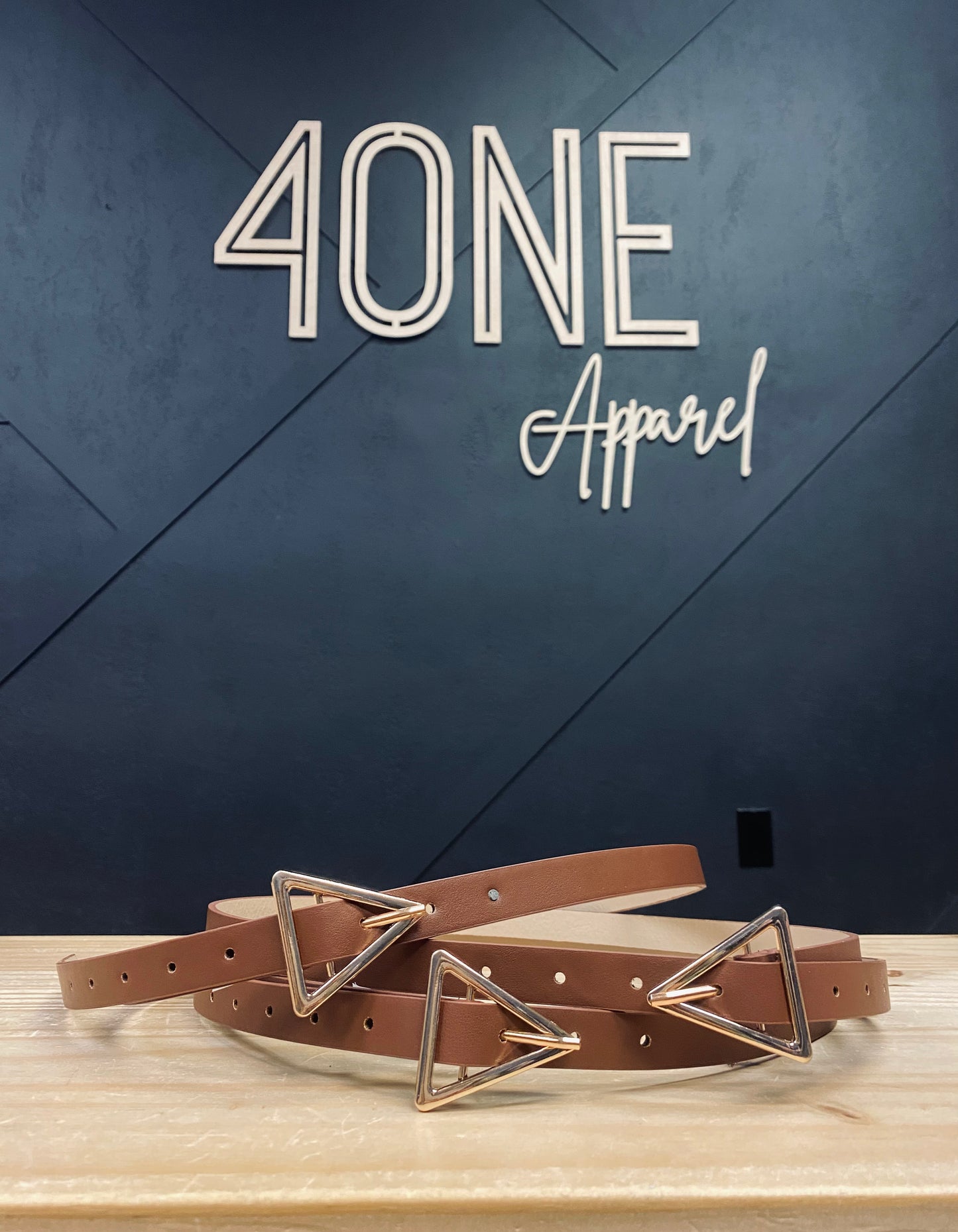Triangle Leather Belt