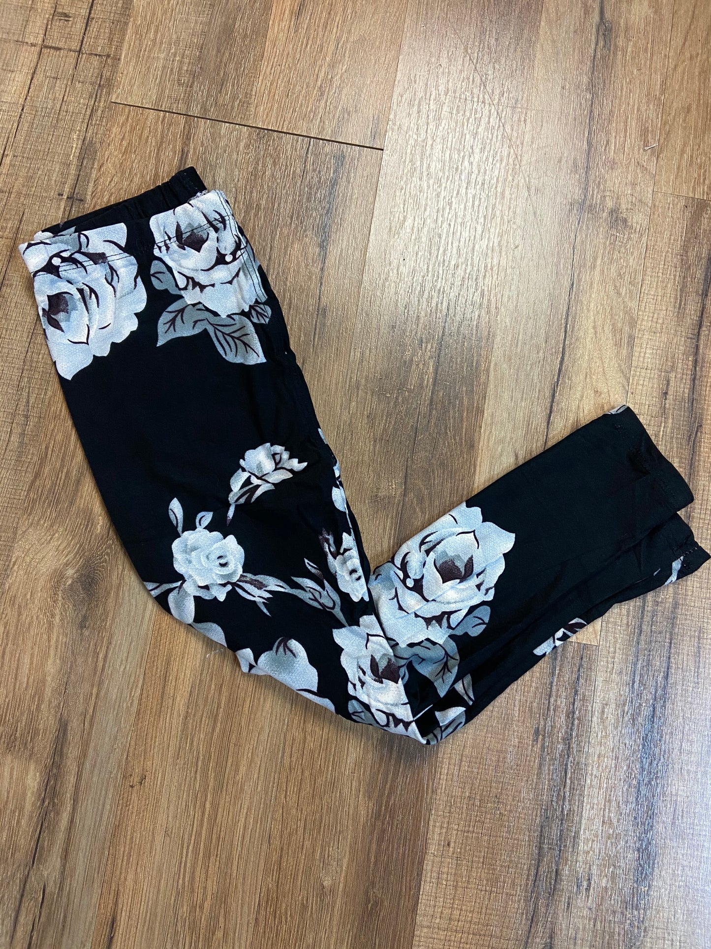 Girls Floral Butter Leggings