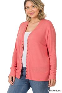 Curvy Snap Cardigan