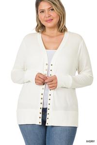 Curvy Snap Cardigan