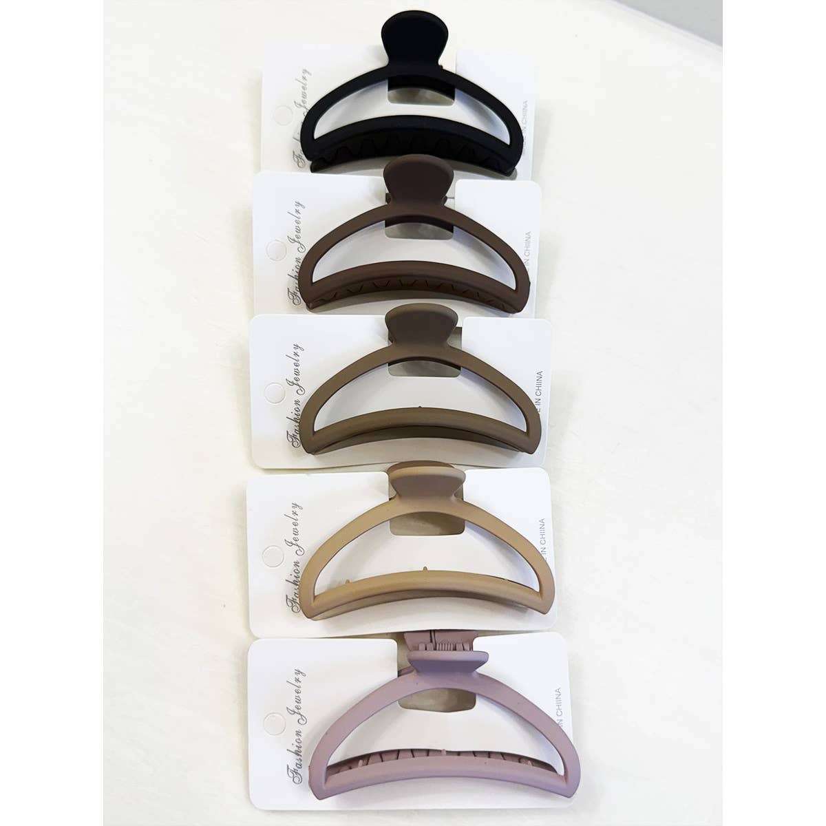 Minimalist Matte Half Moon Hair Claw Clips