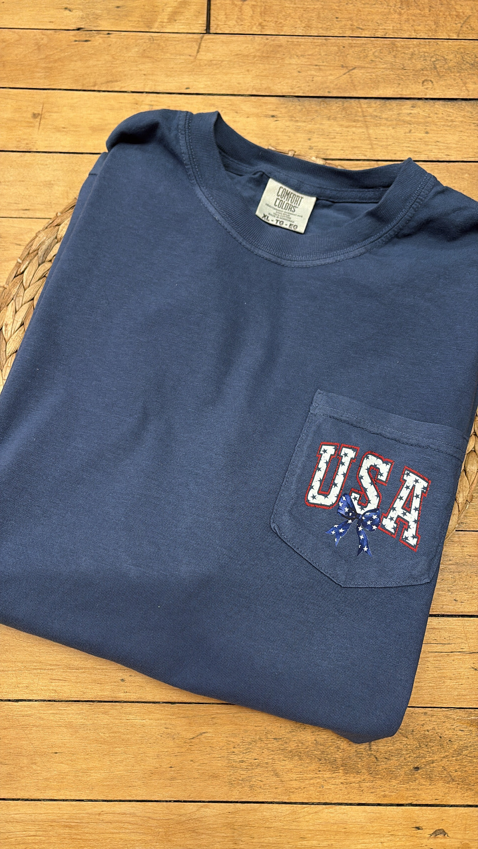 USA Navy Comfort Colors Pocket Tee