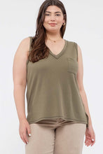 Plus Size Waffle Pocket Tank