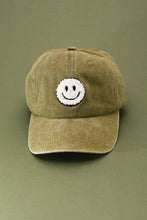 Washed Sherpa Smiley Face Ball Cap