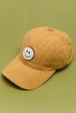 Washed Sherpa Smiley Face Ball Cap