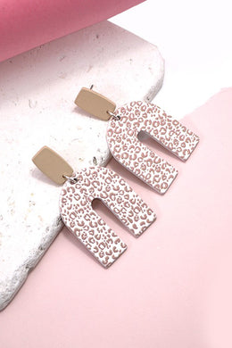 Light Animal Print U Drop Earrings