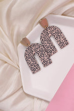 Light Animal Print U Drop Earrings