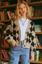 HARLEQUIN KNIT CARDIGAN