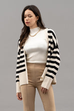 Stripe Drop Shoulder Cardi