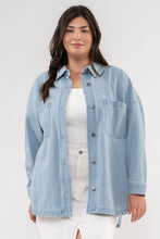 Plus Size Denim Shacket